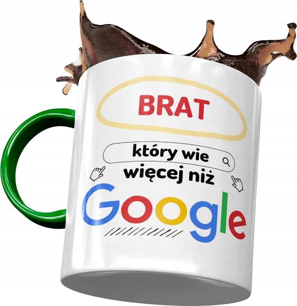 Zöld Bögre Testvérnek Születésnapra Ajándék Nyomtatott Fotóval