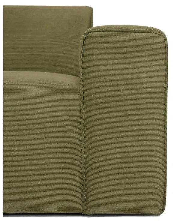 Sting zöld kordbársony kanapé modul, jobb oldali - Scandic