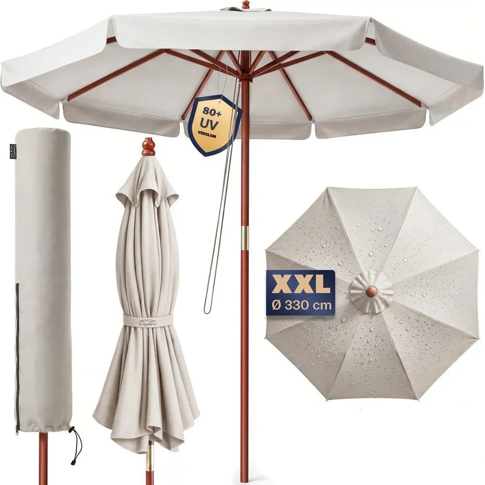 MALAGA napernyő, Ø330cm, bézs Kingsleeve