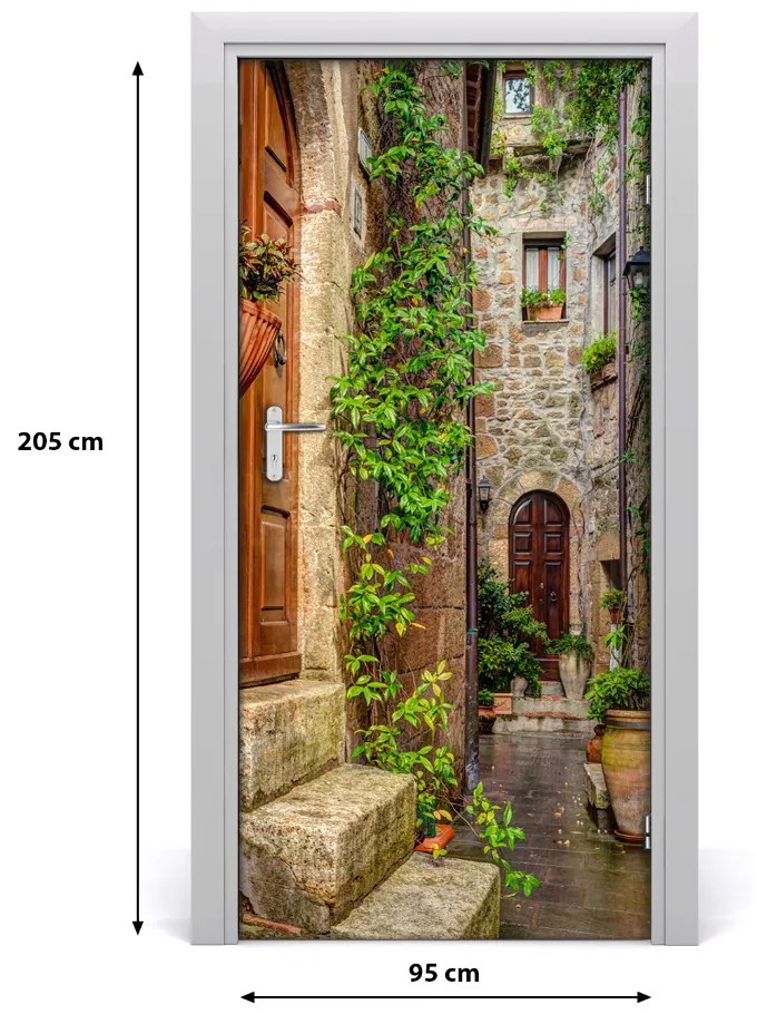 Ajtóposzter öntapadós olasz utcákon 95x205 cm