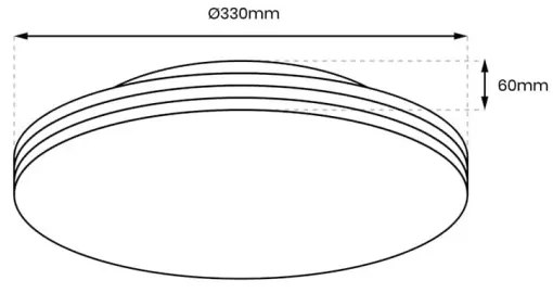 LED Fürdőszobai mennyezeti lámpa BEVER LED/16W/230V 4000K átm. 33 cm IP44