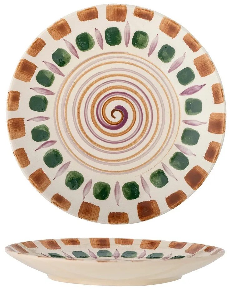 Zöld-barna agyagkerámia tányér ø 27 cm Shama – Bloomingville