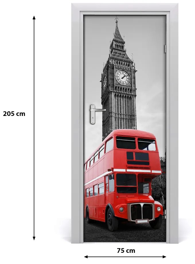 Ajtó tapéta London busz 75x205 cm