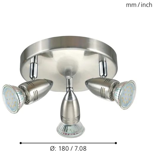 Eglo 95824 - LED Spotlámpa MAGNUM LED 3xGU10-LED/3W/230V