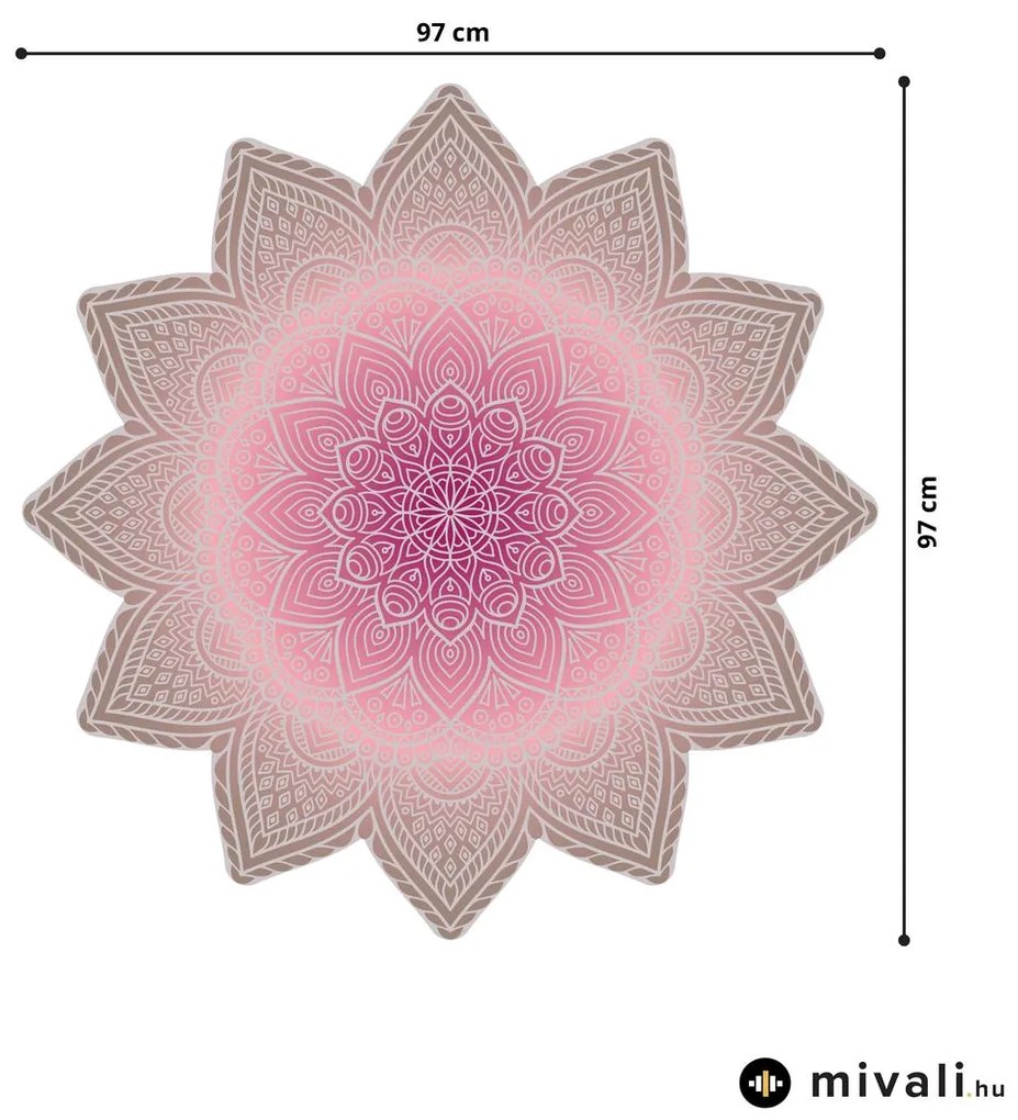 Falmatricák - Mandala barnás-rózsaszín