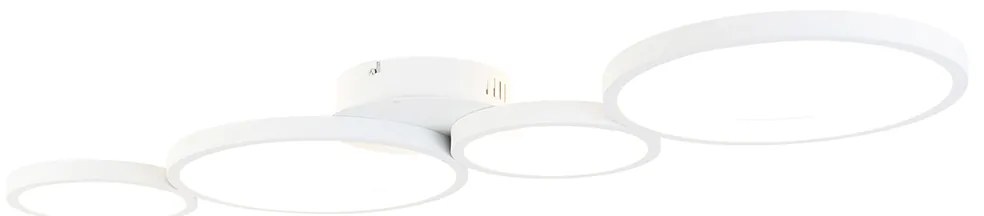 Fehér mennyezeti lámpa LED-del, 3 fokozatú fényerő-szabályozóval, 4 lámpás - Lupolo