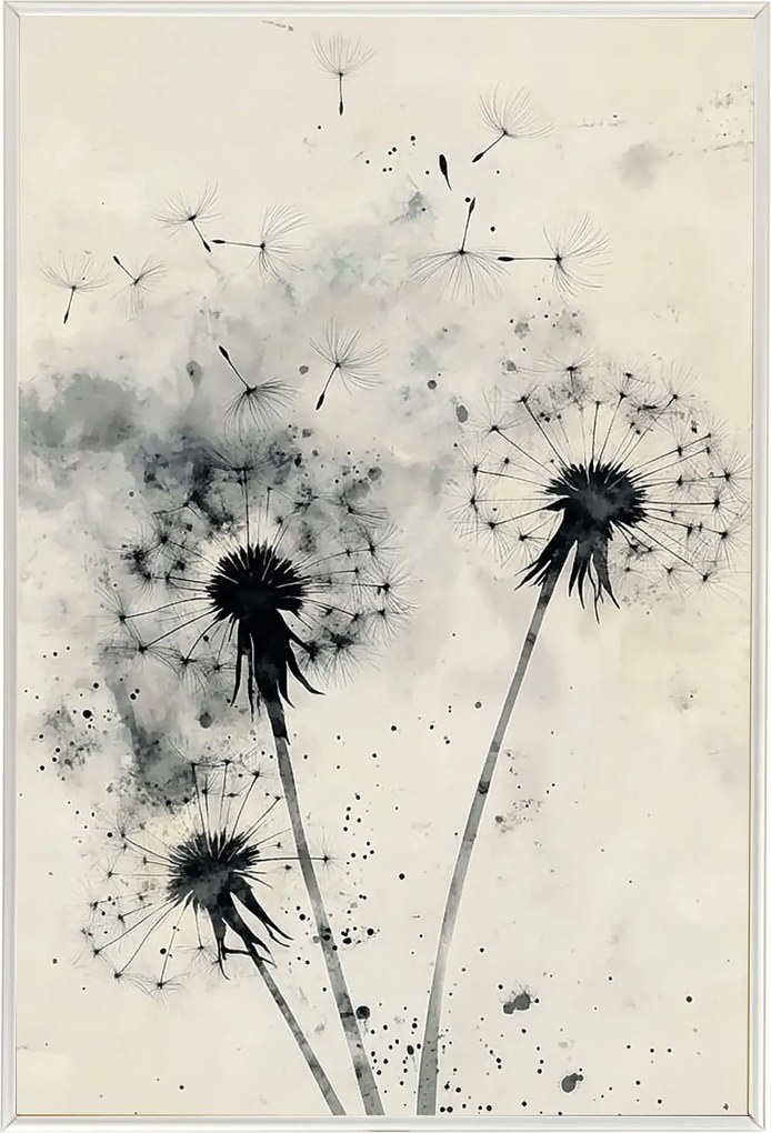 Poszter Keret Alumínium Grafika Természet Növényzet Virágok Pitypang 40x60