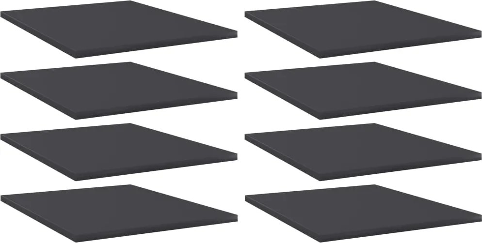 vidaXL 8 db szürke szerelt fa könyvespolc 40 x 50 x 1,5 cm