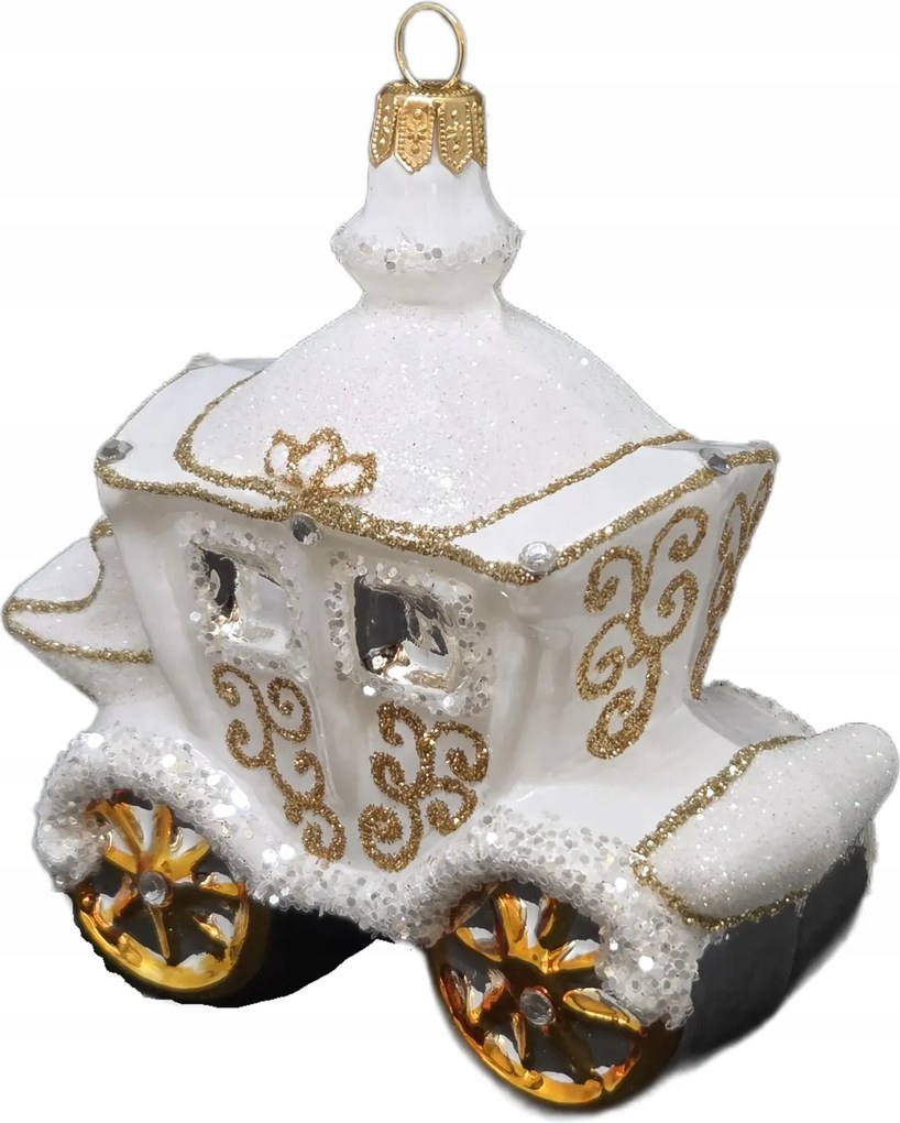 Királyi hintó kollekció Üveggömb fehér fényben