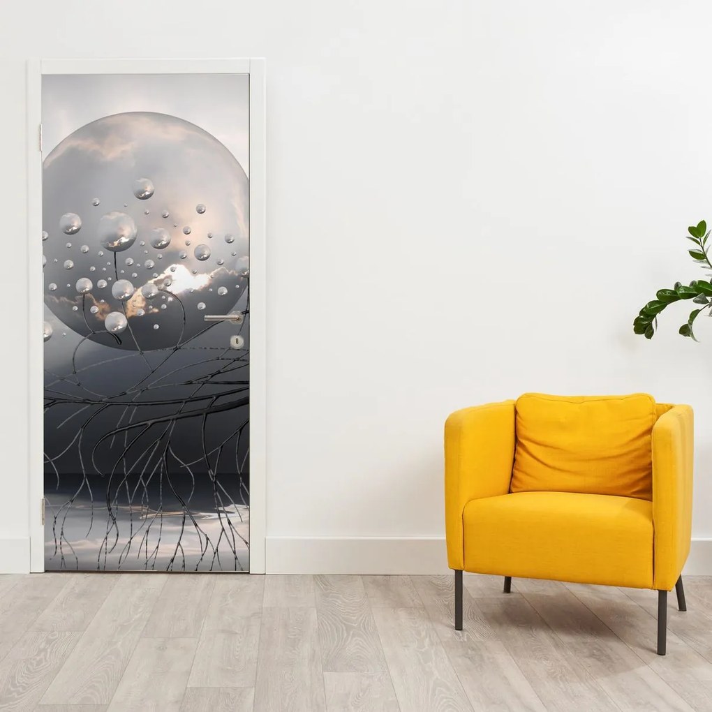 Fotótapéta ajtóra - Absztrakt gömbök (95x205cm)