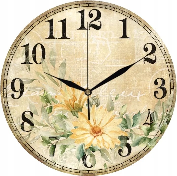 Falióra konyhába nappaliba Margaréta virágokkal 35 cm