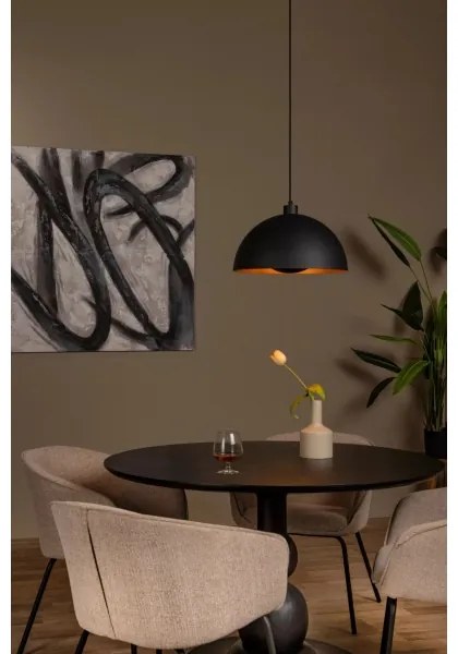 Lucide 45496/01/30 - Csillár zsinóron SIEMON 1xE27/40W/230V fekete