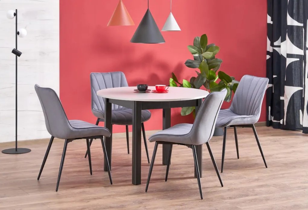 Ringo étkezőasztal kasmír/fekete 102-142cm