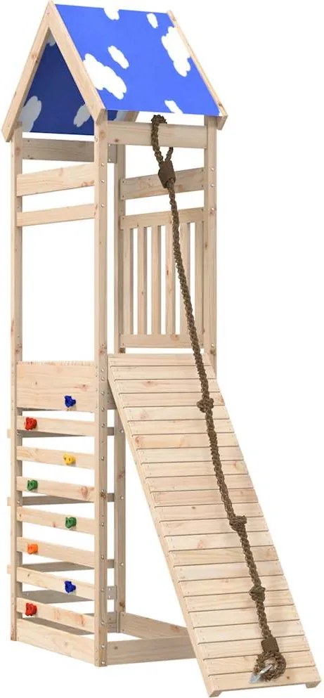 vidaXL tömör fenyőfa kültéri játszószett