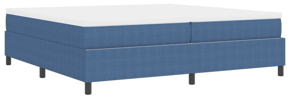 Box Spring Ágy Matraccal Kék 200x200 cm Kord Anyag