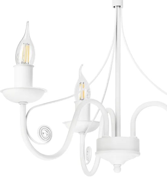 Csillár láncon DONATO 3xE14/40W/230V fehér