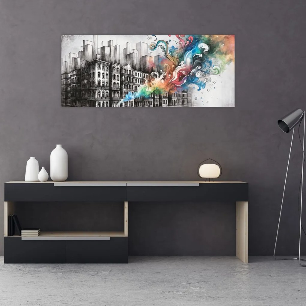 Kép - Ipari élet (120x50 cm)