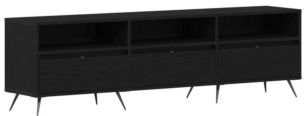 TV Szekrény Fekete 150x30x44,5 cm Műanyag
