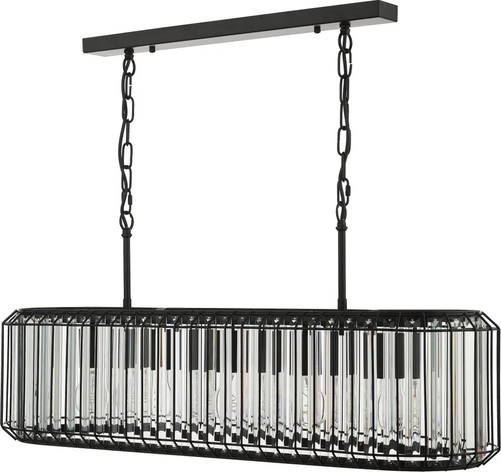 Dar Lighting kristály modern függeszték naeva matt fekete darnae0522