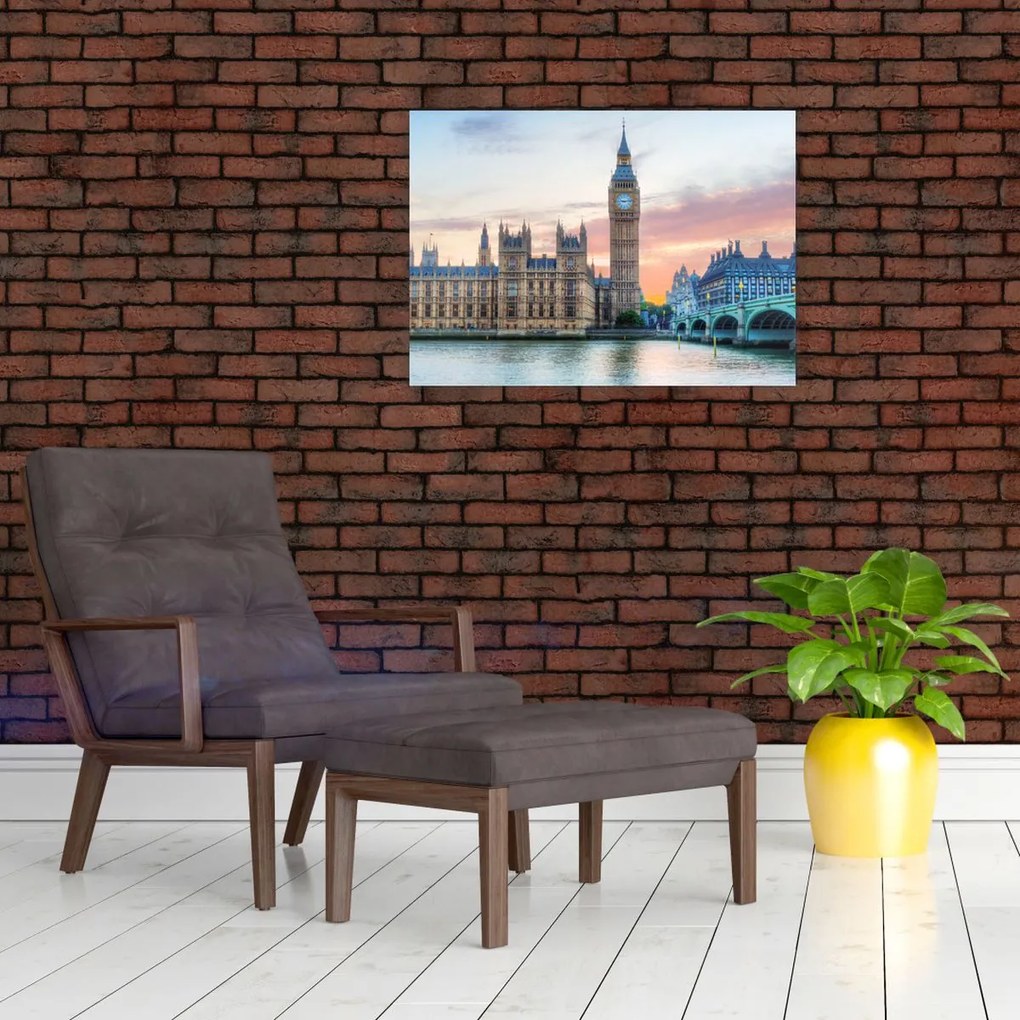 Üveg kép - London pasztell színekben (70x50 cm)