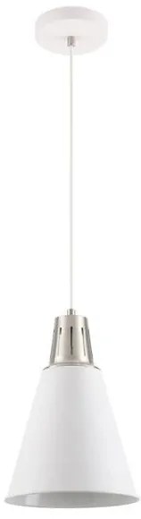 Lámpa Mennyezeti lámpatest GIANNI, 8075, AC220-240V, 50/60Hz, 1*E27, max.40W, IP20, átmérő 22cm, egyes, fehér/ezüst