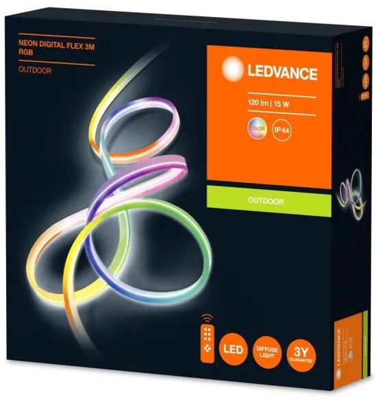 Ledvance - LED RGB Szabályozható kültéri szalag FLEX 3m LED/15W/230V IP44 + távirányító