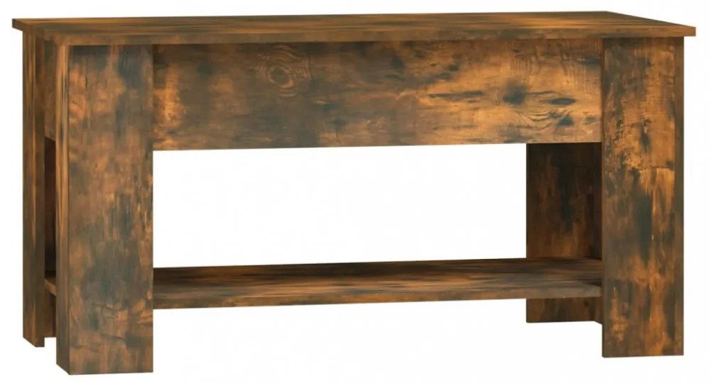 füstös tölgy színű szerelt fa dohányzóasztal 101 x 49 x 52 cm