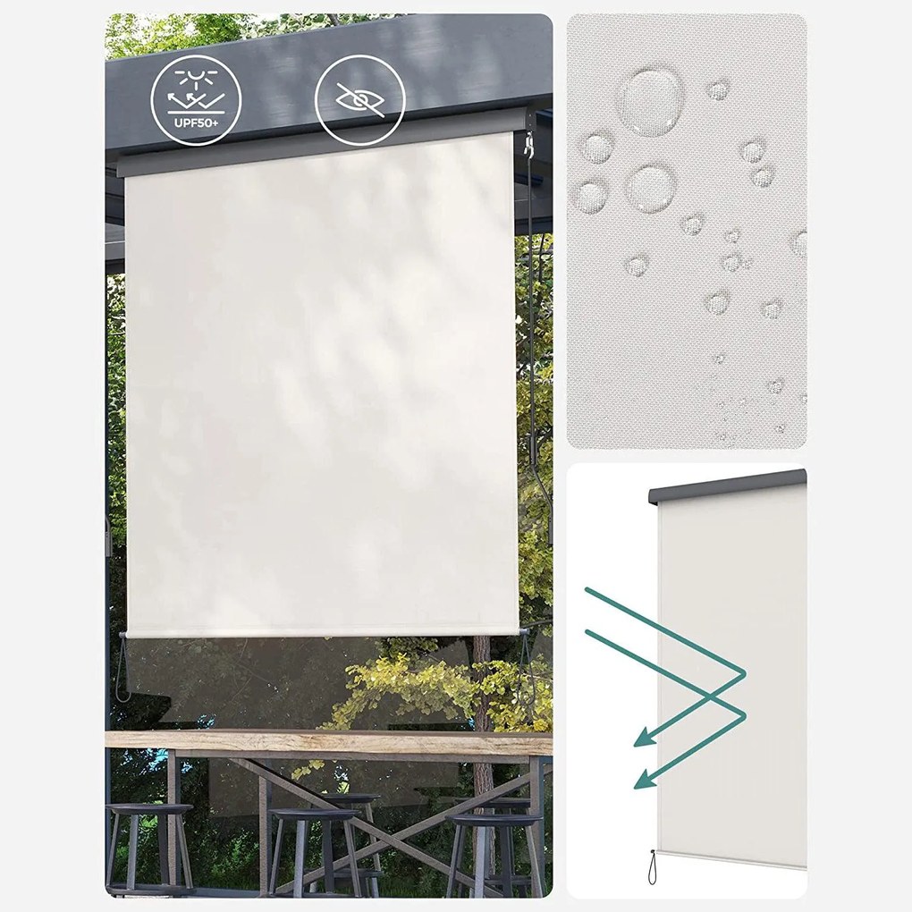 Függőleges napellenző 1,4 x 2,5 m (sz x m), bézs