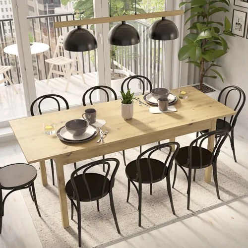 SENDI Étkezőasztal Tölgy Színben 160 cm