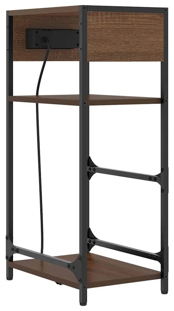 Éjjeliszekrény fiókkal barna tölgy 40 x 27 x 76 cm Faanyag