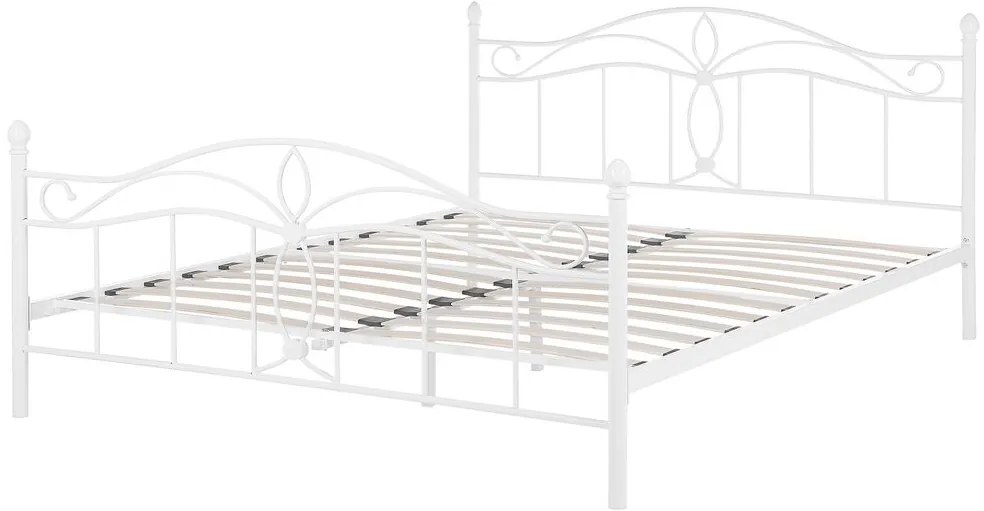 Franciaágy 160 cm ANTALIA (ágyráccsal) (fehér). 1007094