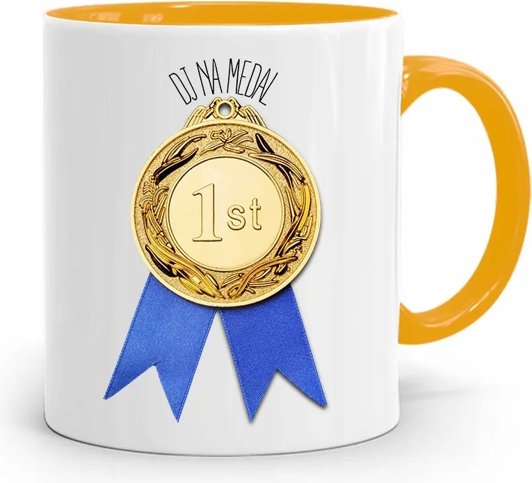 Dja Zene Bögre Sárga Dj Érem Ajándék fényképes nyomtatással