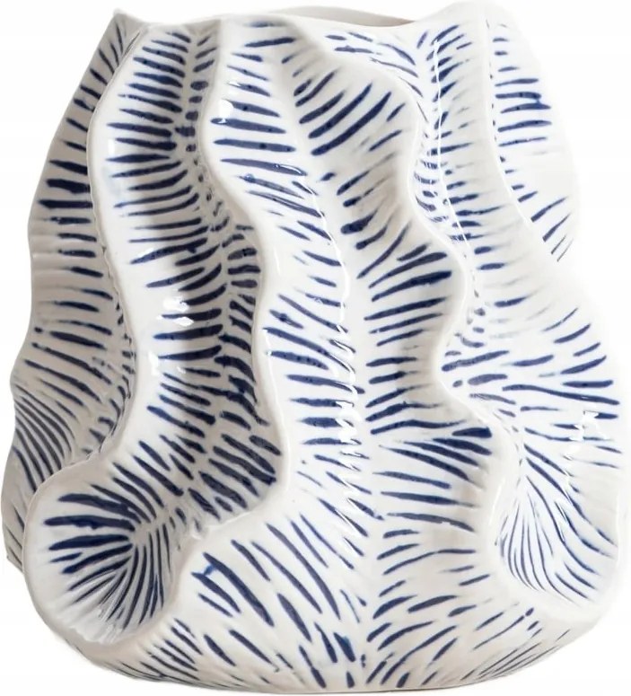 Clario váza hullámos formával 18,5x18,5x19cm Homla