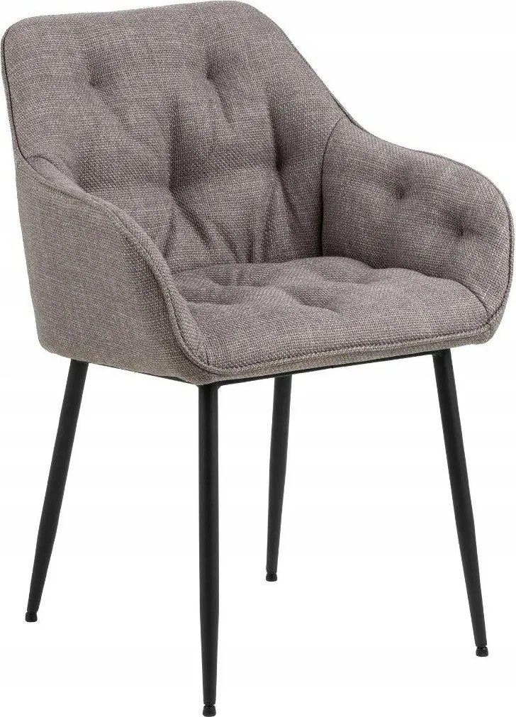 Kárpitozott szék a konyha nappali étkezőjébe taupe karfákkal