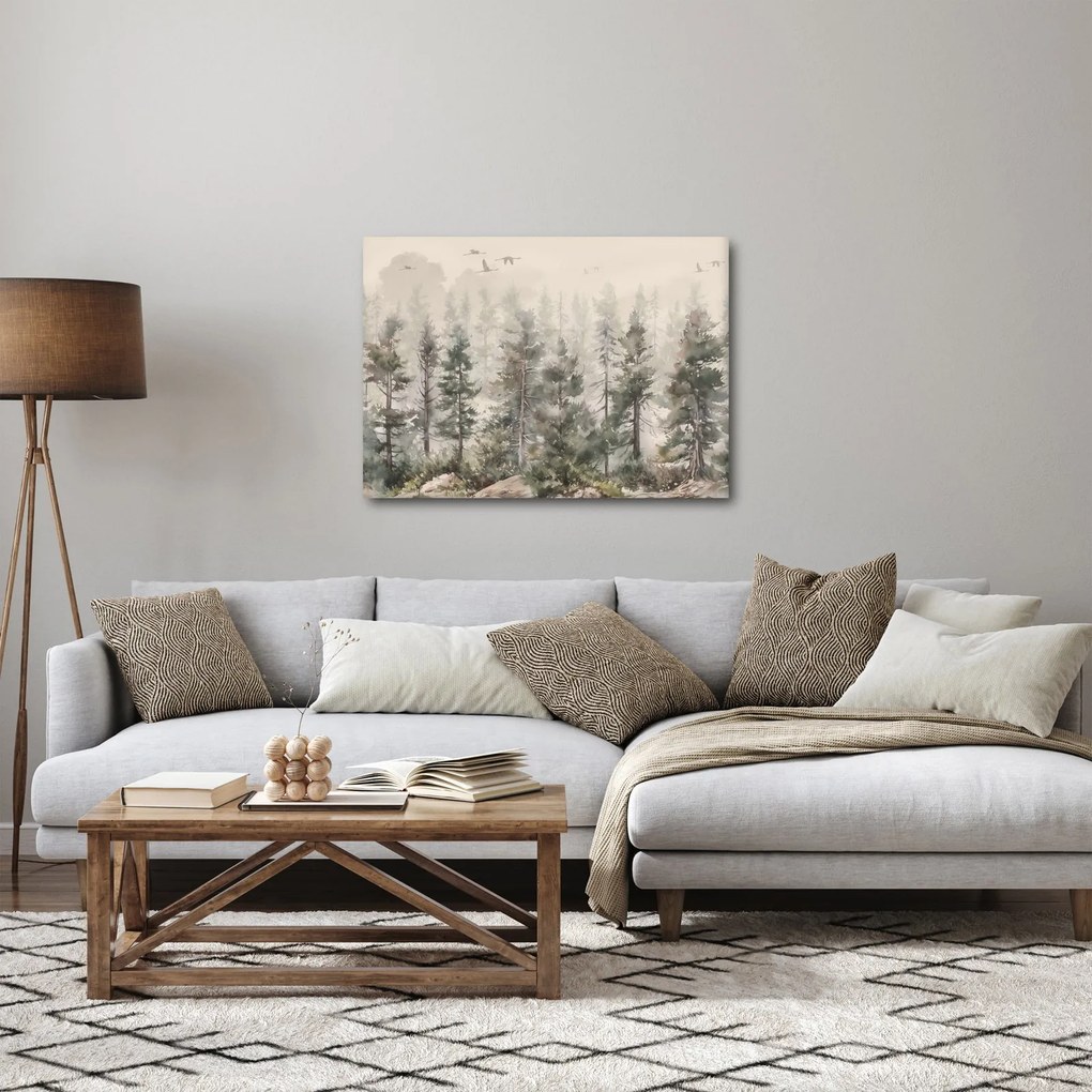 Kép - Fenyőerdő I., akvárium (70x50 cm)