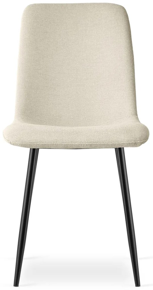 Étkező szett 1 + 4, CITY asztal 110x75 cm artisan tölgy + krémszínű RIFT étkezőszék fekete lábakkal