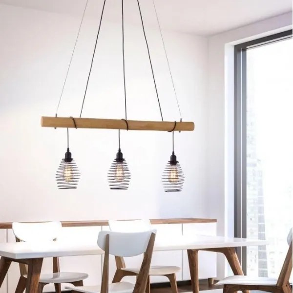 Leuchten Direkt 15526-79 - Csillár zsinóron SPRING 3xE27/40W/230V