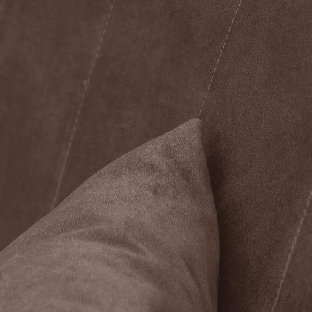 Sofa Rozkładana PORTO Brązowa Welurowa