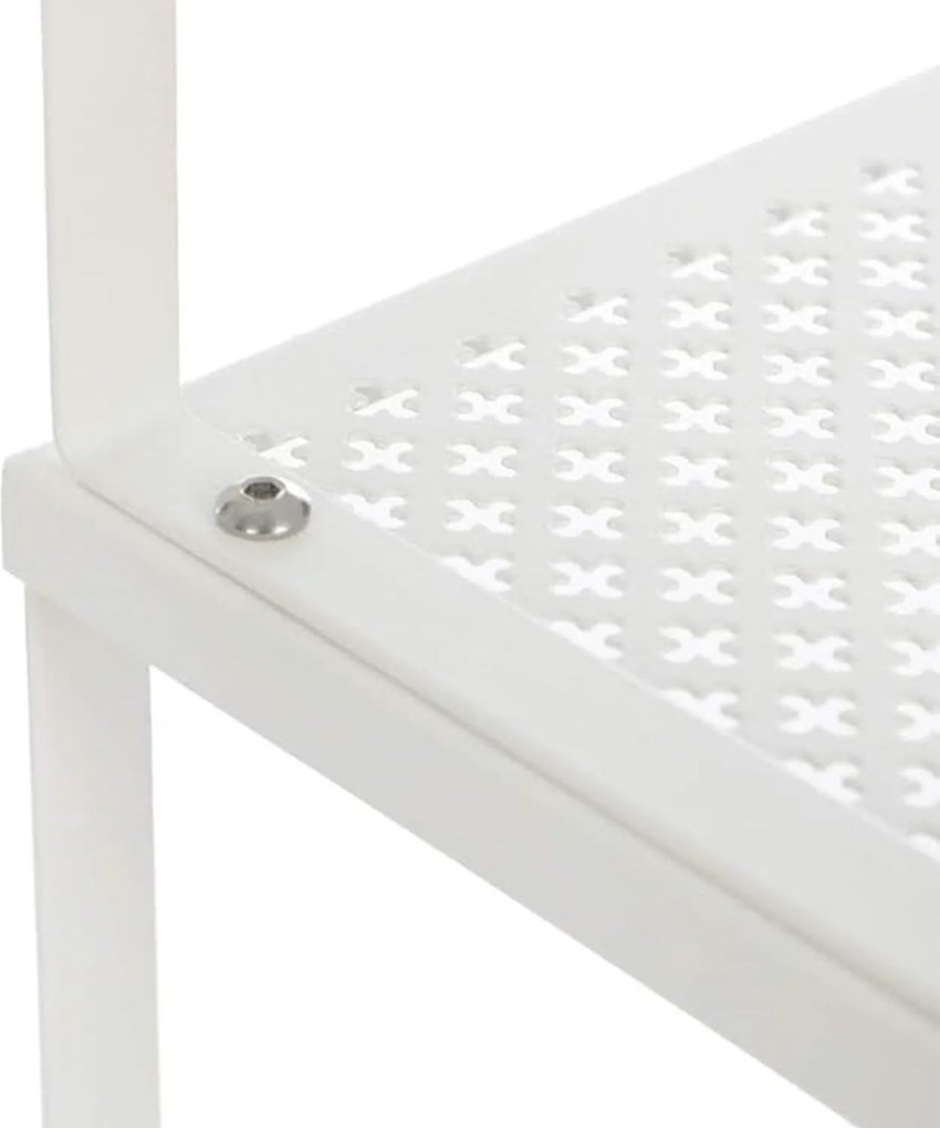 Polcrendszerező, egymásra rakható fém fűszertartó 2 db, fehér