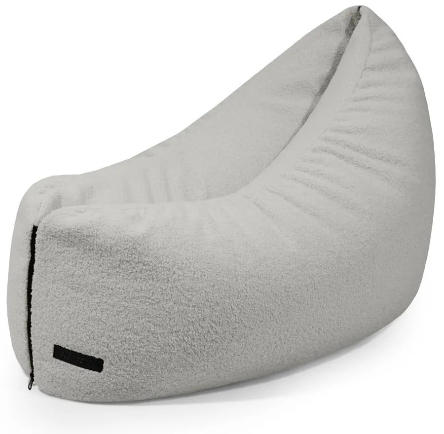 Világosszürke buklé gyerek babzsákfotel Clip Clap 90 – SLOWDOWN