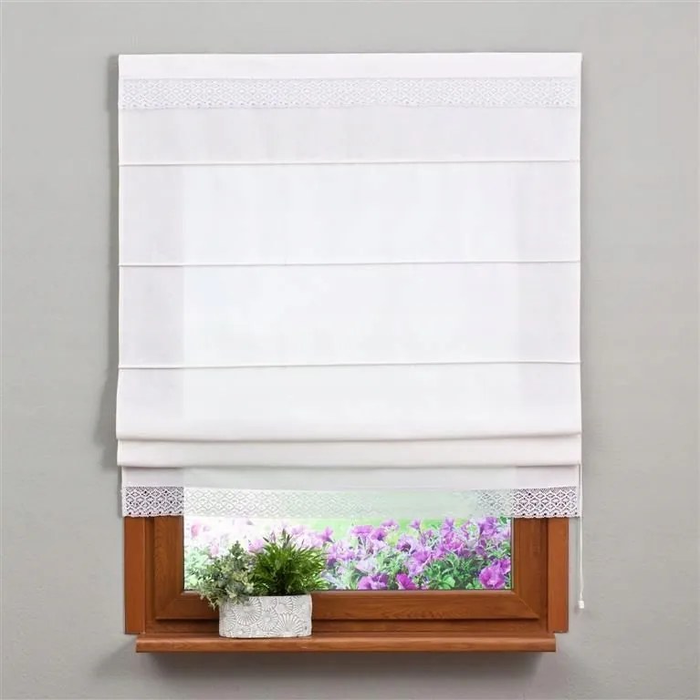 Kész Római roló csipkével 80x170cm fehér