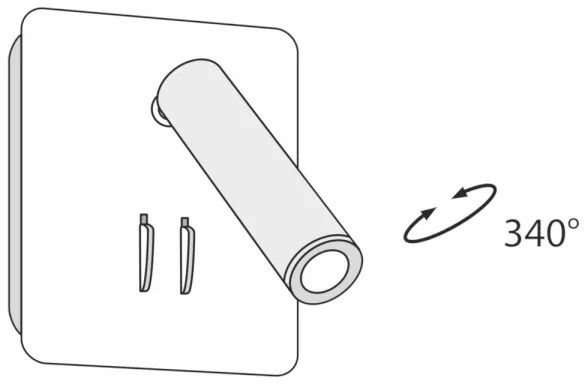 Maytoni C175-WL-01-6W-B - LED Fali spotlámpa IOS LED/9W/230V fekete