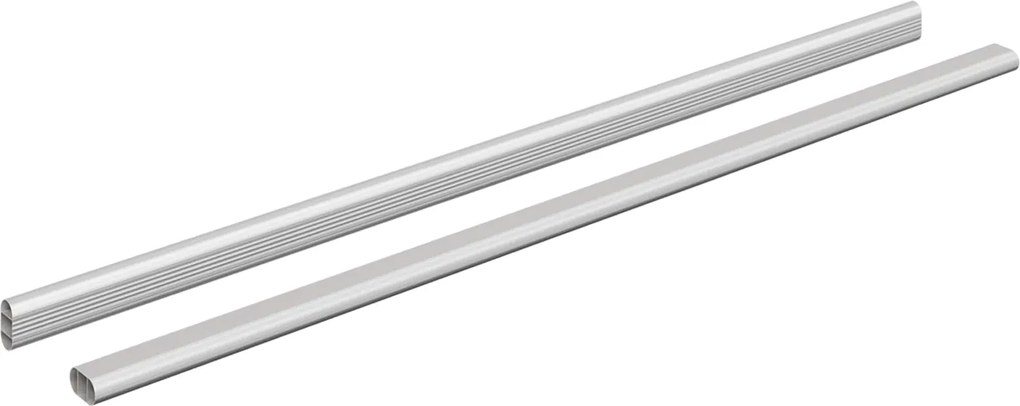 vidaXL Szekrény rúd 2 pcs Ezüst 764 x 15 x 29 mm Alumínium ötvözet