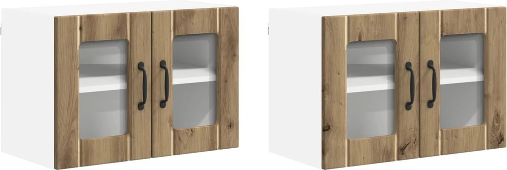 vidaXL Konyhaszekrény 2 pcs Artisan tölgy 60 x 31 x 40 cm Faanyag