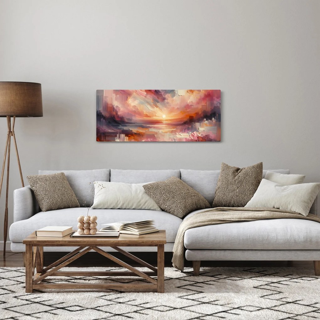 Kép - Festett alkonyat (120x50 cm)