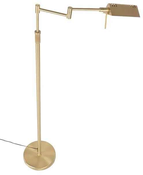 Állólámpa sárgarézzel, LED-del és érintős dimmerrel - Notia