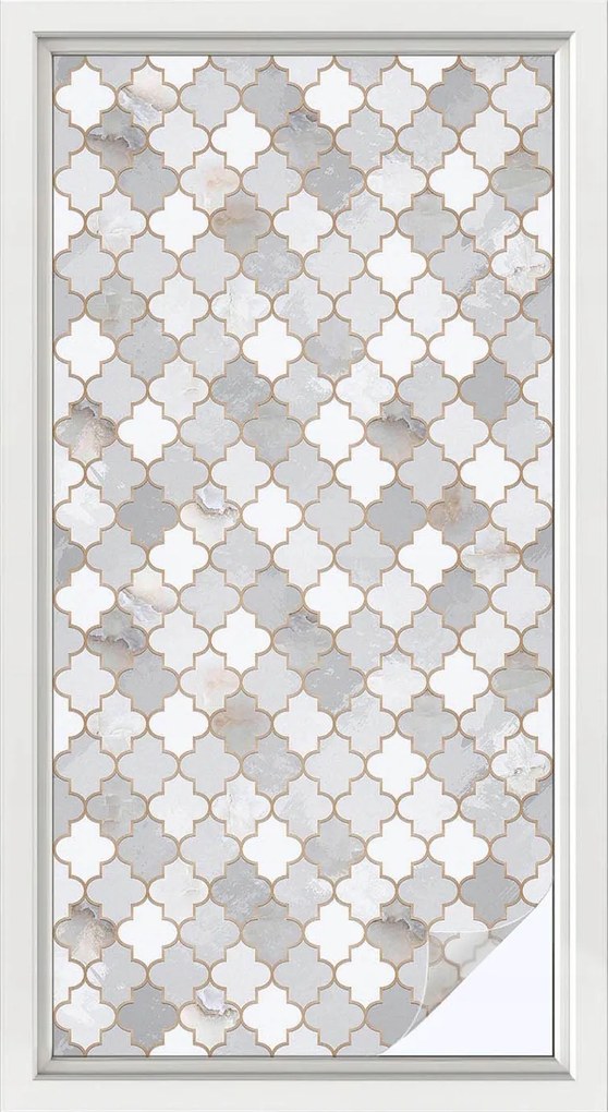 Ablakfólia öntapadós adatvédelem Geometrikus mozaik 50x100