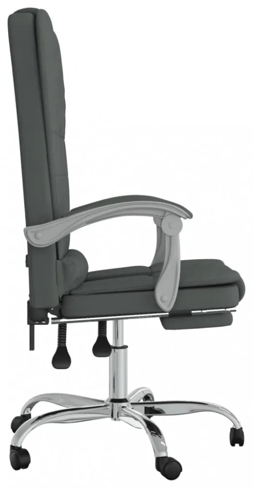 vidaXL sötétszürke szövet dönthető masszázsfotel