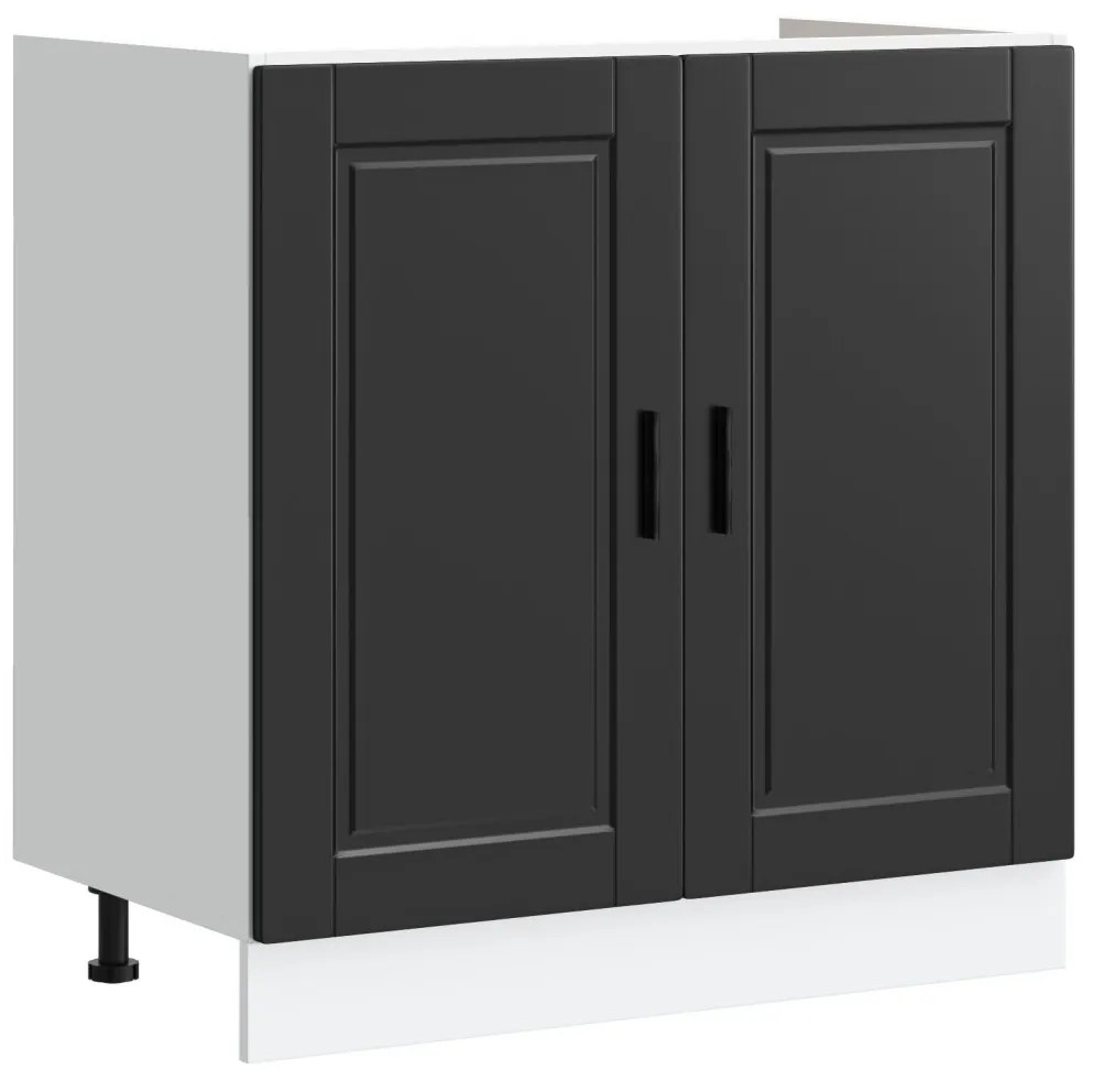 Mosogatószekrény Porto 2 pcs Fekete 80 x 46 x 84.5 cm Faanyag
