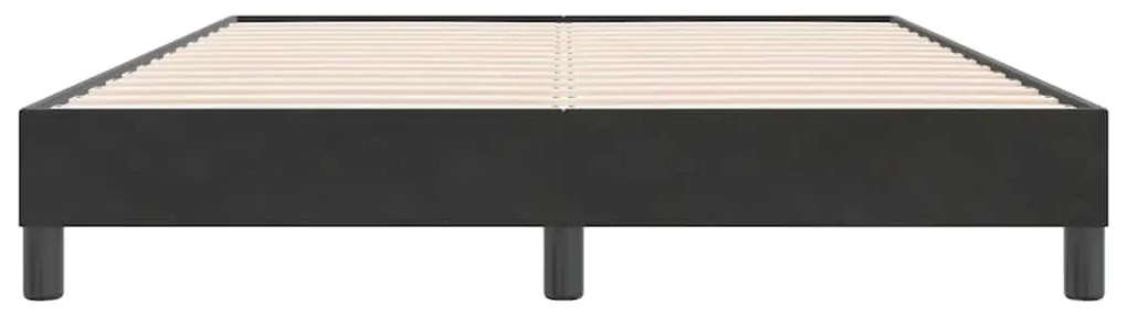 vidaXL ágykeret matrac nélkül Fekete 140x220 cm Bársony